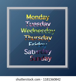 Everyday sliced text useful element, stock vector
