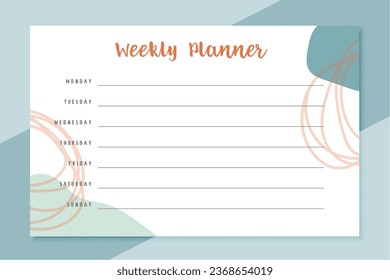 everyday week planner template a ready to print design vector