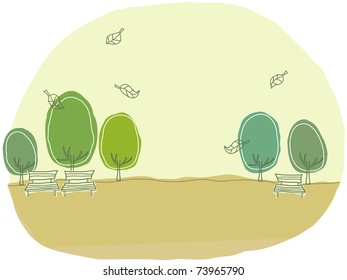 秋 公園 ベンチ のイラスト素材 画像 ベクター画像 Shutterstock