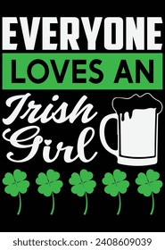 Everyone Loves An Irish Girl eps cut file for cutting machine