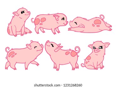 
Everyone loves little pigs! They grunt, play, jump everywhere. They have pink skin and a funny tail! Everyone wants to stroke and hug them, because pigs are cool