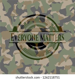 Everyone Matters camouflaged emblem