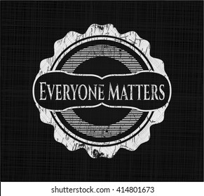 Everyone Matters chalkboard emblem