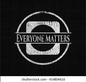 Jeder zählt das Chalkboard-Emblem