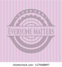Everyone Matters pink emblem