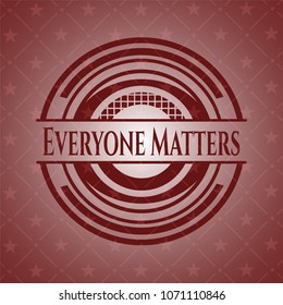  Everyone Matters realistic red emblem