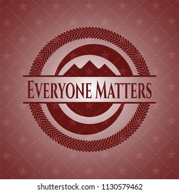 Everyone Matters realistic red emblem