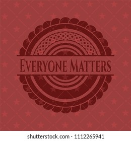  Everyone Matters red emblem
