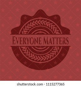Everyone Matters retro red emblem