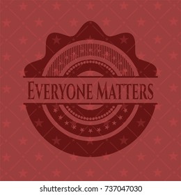 Everyone Matters retro red emblem