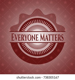 Everyone Matters retro red emblem