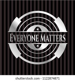 Everyone Matters silvery emblem