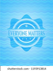 Everyone Matters water concept emblem.