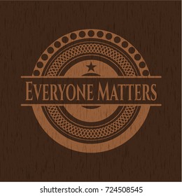 Everyone Matters wood emblem. Retro