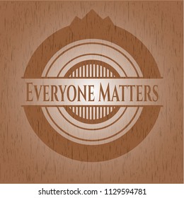 Everyone Matters wood emblem. Vintage.