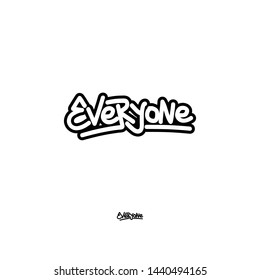 EVERYONE. vector graffiti logo template design