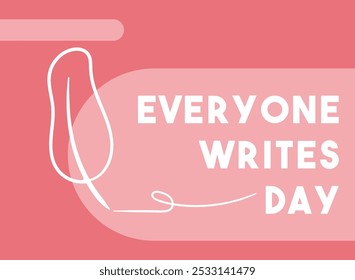 Everyone Writes Day. Flat design vector. Eps 10.