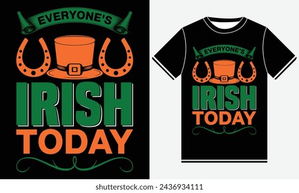 irlandés de todos hoy en día st patrick's day t shirt design, ilustración vectorial art