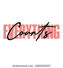 everything counts text on white background.