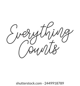 everything counts text on white background.