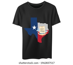 Todo es genial en el arte vectorial de Texas y diseño de camisetas de arte de mapas de Texas