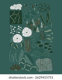 everything is so green, nature sketch 