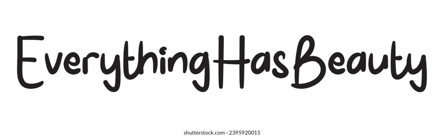 everything has beauty text on white background.