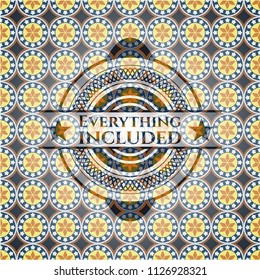Everything included arabesque emblem. arabic decoration.