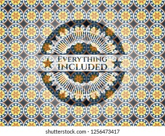 Everything included arabesque style badge. arabic decoration.