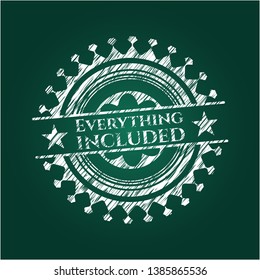 Everything included chalk emblem. Vector Illustration. Detailed.
