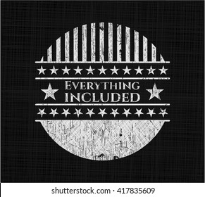 Alles inklusive Chalkboard-Emblem