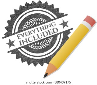 Everything included draw with pencil effect