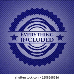 Everything included emblem with jean background