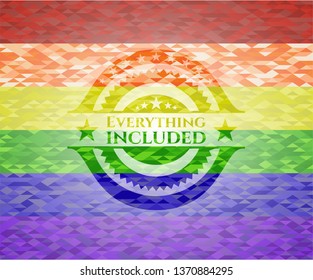 Everything included lgbt colors emblem 