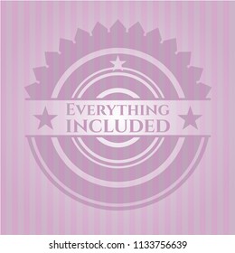 Everything included retro style pink emblem