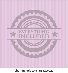 Everything included retro style pink emblem