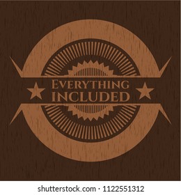 Everything included retro wood emblem