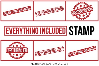 Everything Included rubber grunge stamp set vector