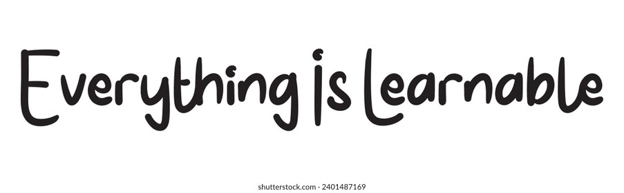 everything is learnable text on white background.