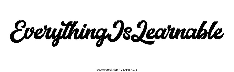 everything is learnable text on white background.