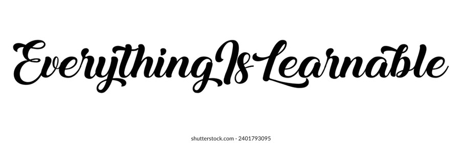 everything is learnable text on white background.