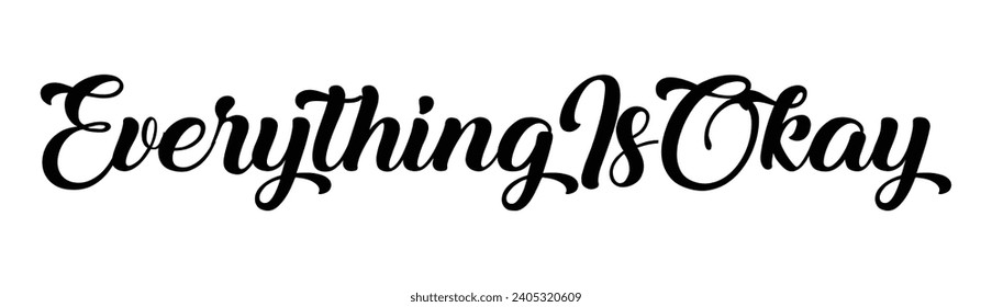everything is okay text on white background.