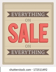 Everything On Sale banner. EPS8.