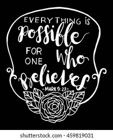 everything is possible on black background