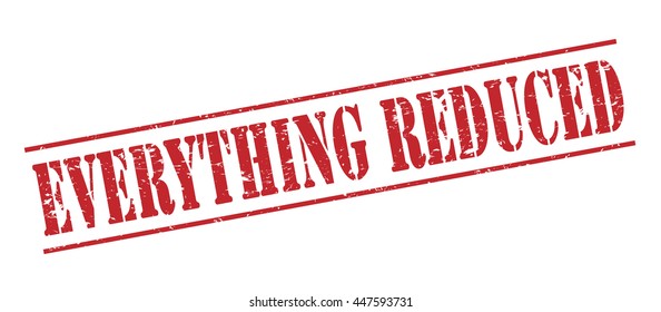 everything reduced vector stamp on white background