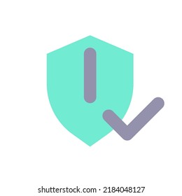 Everything is secured flat color ui icon. Digital privacy. Protect personal data from viruses, threats. Simple filled element for mobile app. Colorful solid pictogram. Vector isolated RGB illustration