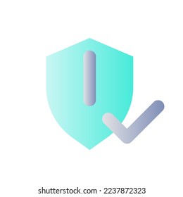 Everything is secured flat gradient color ui icon. Digital privacy. Protect personal data from viruses. Simple filled pictogram. GUI, UX design for mobile application. Vector isolated RGB illustration