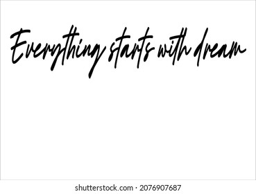 everything starts with dream vector 