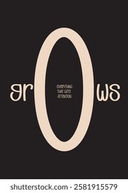 Everything that gets attention grows. Graphic. Font. Art. Poster