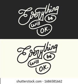 everything will be ok hand lettering